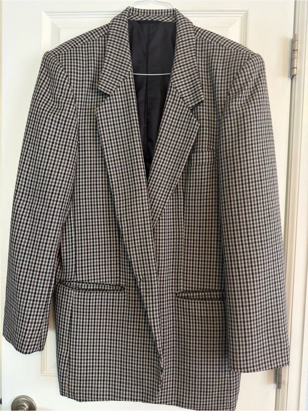 Men's Houndstooth Sport Coat Blazer - Black & White